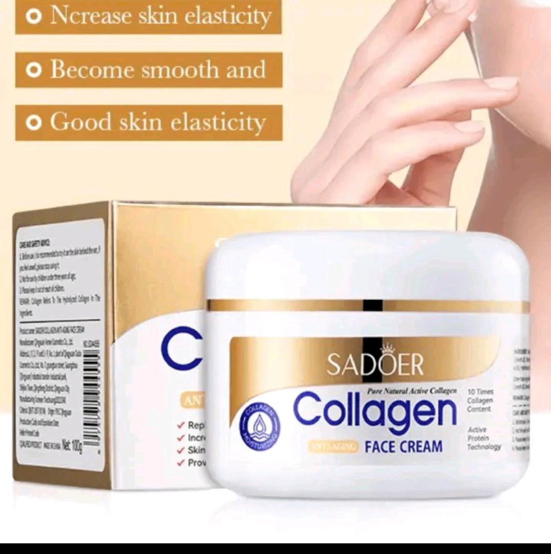 SADOER 10x Collagen ,Collagen Anti Aging Face Cream Anti Wrinkles And Fine Lines, Intensive hydration, Anti - aging, Brighten skin tone, Acne fade/ repair essence, Contains collagen