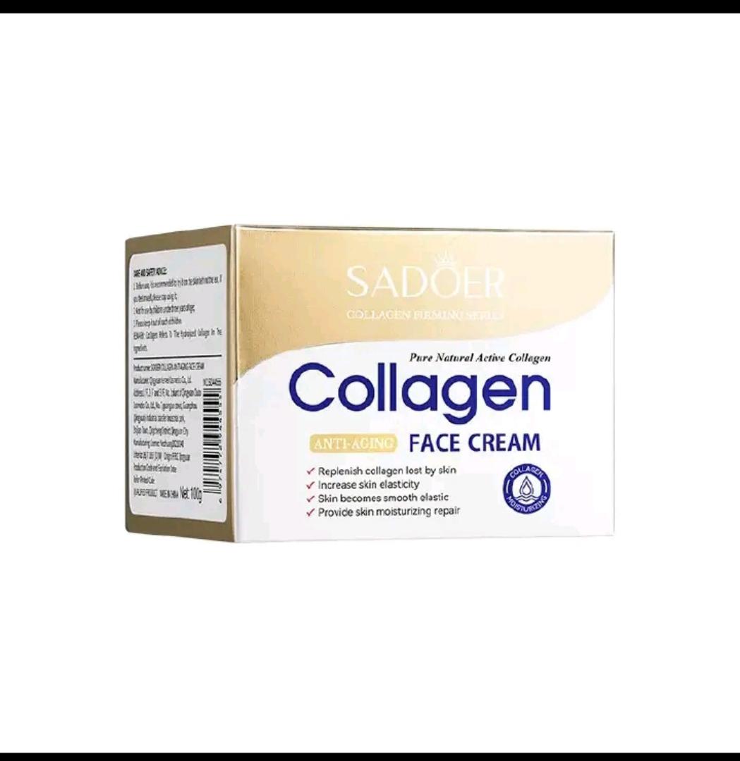 SADOER 10x Collagen ,Collagen Anti Aging Face Cream Anti Wrinkles And Fine Lines, Intensive hydration, Anti - aging, Brighten skin tone, Acne fade/ repair essence, Contains collagen