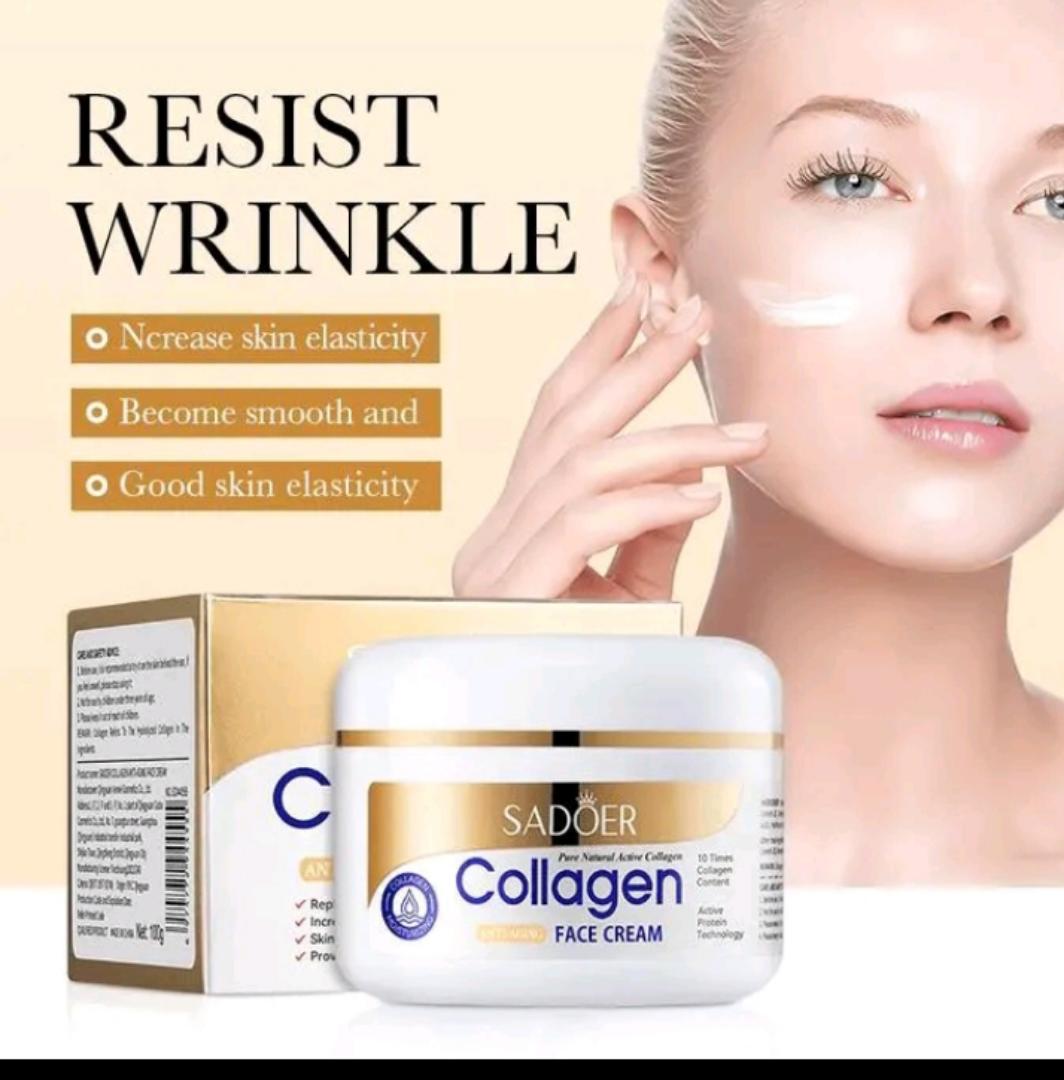 SADOER 10x Collagen ,Collagen Anti Aging Face Cream Anti Wrinkles And Fine Lines, Intensive hydration, Anti - aging, Brighten skin tone, Acne fade/ repair essence, Contains collagen