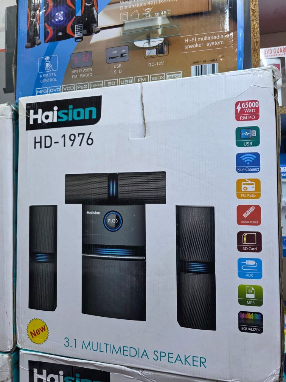 Haision HD-1976 3.1CH Multimedia Bluetooth Sub- Woofer Speaker System BT/USB/SD/FM with Remote Control