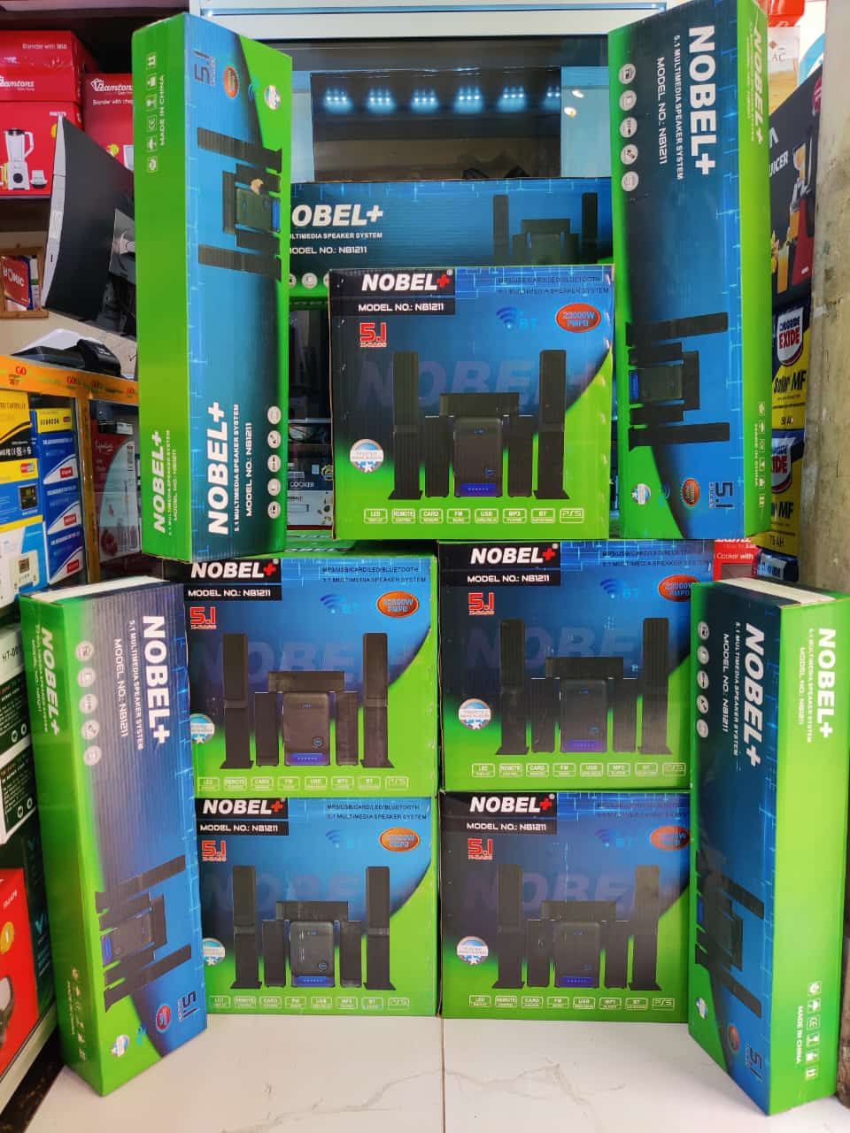 Nobel NB-1211 5.1 CH TALL BOYS HOMETHEATRE SUBWOOFER MULTIMEDIA -BLUETOOTH/FM/USB-22000W