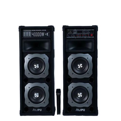 AILIPU KL-9036AD 2.0 PA speaker box 40000W 4*8inch speaker Outdoor Professional Speaker with Bluetooth,FM Radio,Free Wireless Microphone,remote