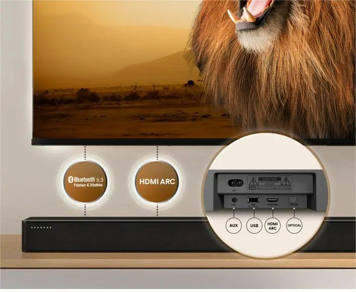 Hisense Soundbar 2.1 HS2100 240W LED Multimedia Speaker System USB/BT/FM for Home Theatre & Entertainment