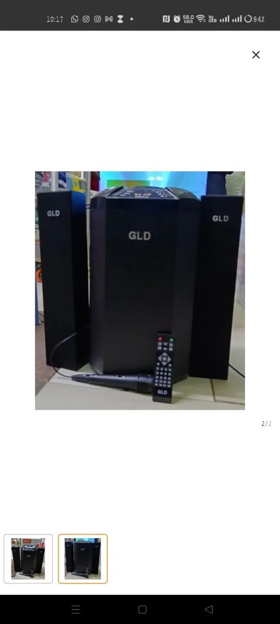 GLD 2.1 CH SUB WOOFER HOME THEATRE SPEAKER SYSTEM-USB/BLUETOOTH/FM-MIC