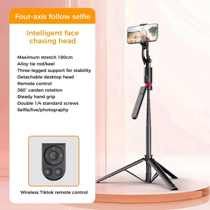 AI Face Tracking Smart Tripod 3in1, 1.8M - JH18
