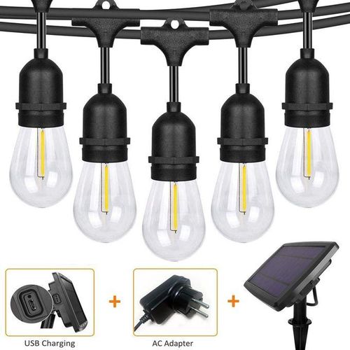 Solar Light 10 Bulbs fairy Light Waterproof String Lights - 7meters