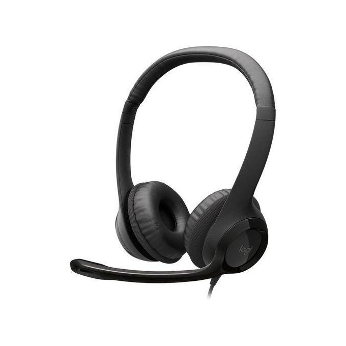 Logitech H390 Wired Headset for PC/Laptop, Stereo Headphones with Noise Cancelling Microphone, USB-A