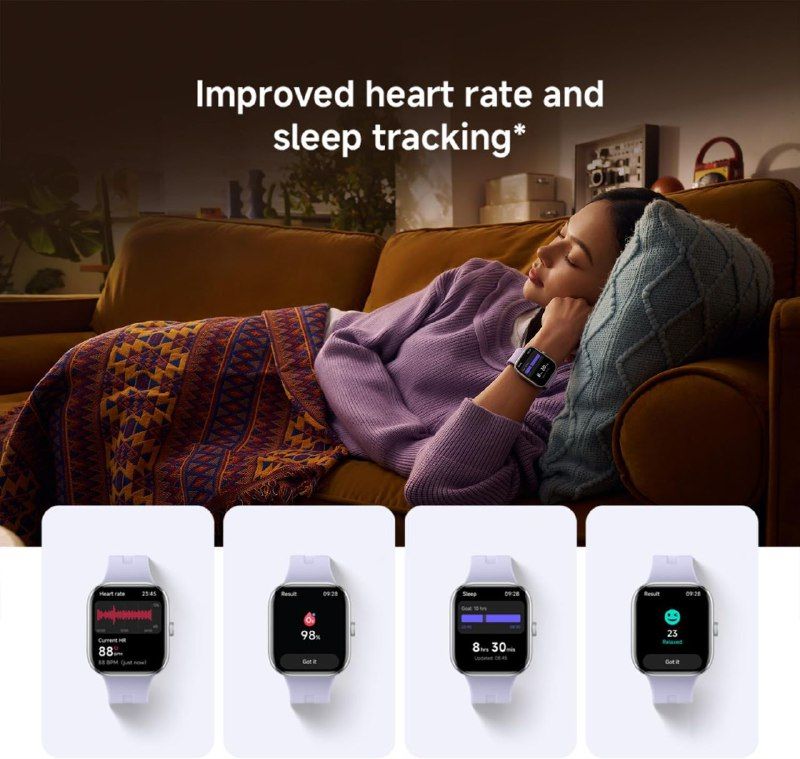 Xiaomi Redmi Watch 5 Smartwatch 2.02 Inch AMOLED Screen Bluetooth Calls 200+ Faces 20 Days Battery 150+ Workout Modes Heart Rate Blood Oxygen Sleep Monitor