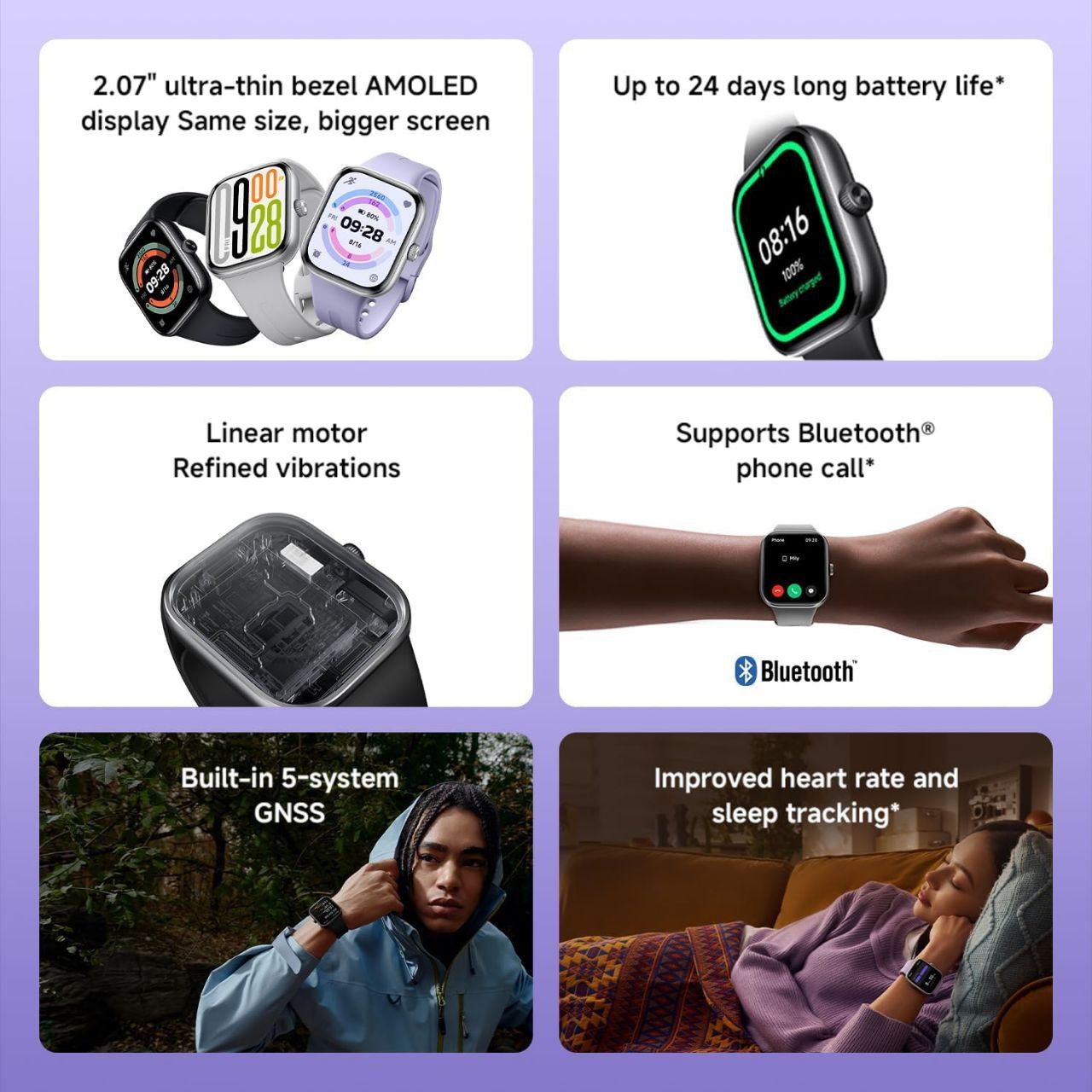 Xiaomi Redmi Watch 5 Smartwatch 2.02 Inch AMOLED Screen Bluetooth Calls 200+ Faces 20 Days Battery 150+ Workout Modes Heart Rate Blood Oxygen Sleep Monitor