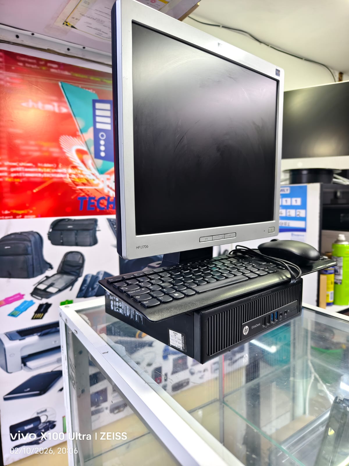 ( Full set 17'' Monitor,key board + mouse ) Refurbished HP EliteDesk 800 G1 Core I5 4GB RAM 500GB HDD 3.2GHz SFF Desktop Refurbished Desktop Mini Pc Refurbished Computer