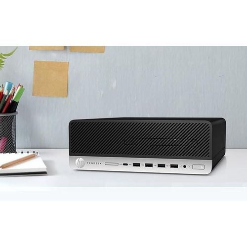 HP REFURBRISHED ProDesk 600 G4 DESKTOP core i3 8th gen 8gb Ram 500gb hdd windows 11 pro plus office installed and activated WITH WIFI FREE CABLES