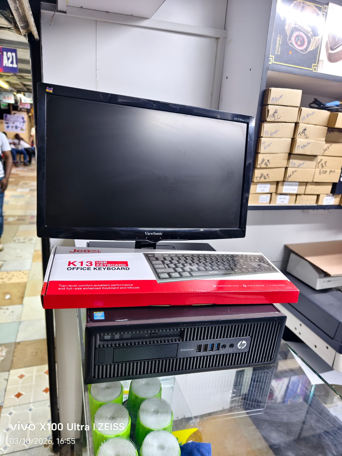 Refurbished HP EliteDesk 800 G1 Intel Core i5 4th Gen 3.2Ghz 4GB RAM 500GB HDD Windows 10 Pro Desktop Tower Fast and efficient with 19 inches generic monitor complete set