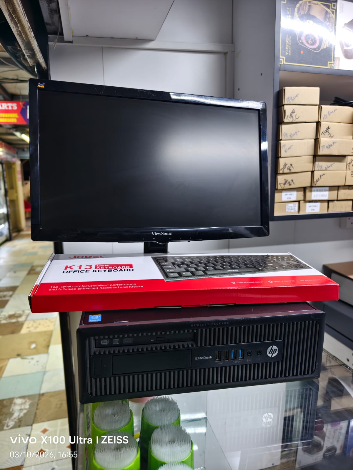 Refurbished HP EliteDesk 800 G1 Intel Core i5 4th Gen 3.2Ghz 4GB RAM 500GB HDD Windows 10 Pro Desktop Tower Fast and efficient with 19 inches generic monitor complete set