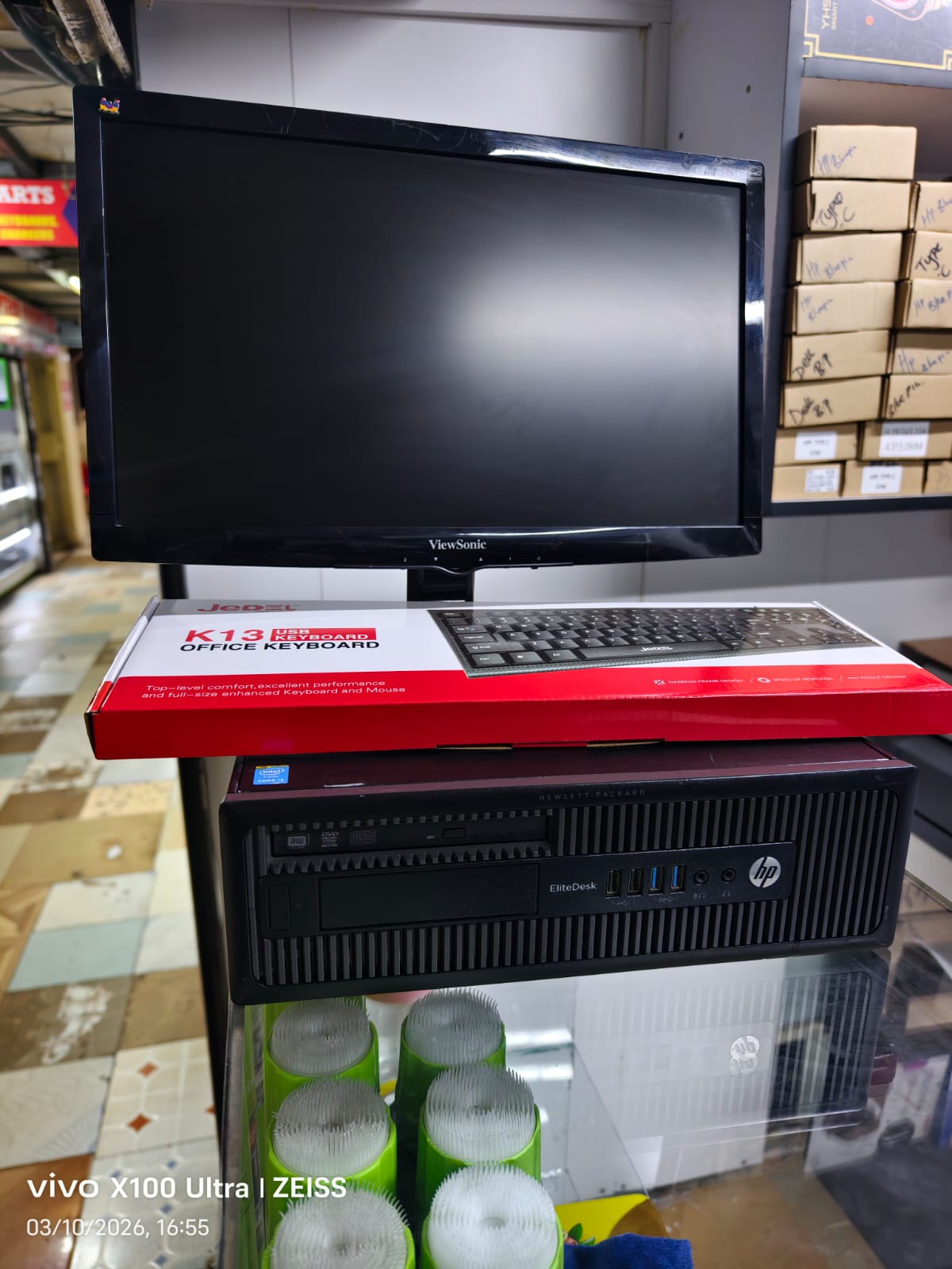 Refurbished HP EliteDesk 800 G1 Intel Core i5 4th Gen 3.2Ghz 4GB RAM 500GB HDD Windows 10 Pro Desktop Tower Fast and efficient with 19 inches generic monitor complete set