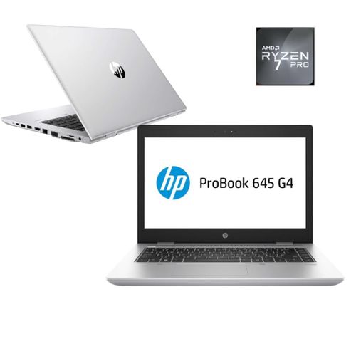 HP Refurbished ProBook 645 G4 AMD Ryzen 3 Pro 2700U 8GB RAM 256GB SSD 14 inch FHD + 1GB AMD Radeon Ve ga 10 Graphics Windows 11 Pro MS Office Slim Laptop