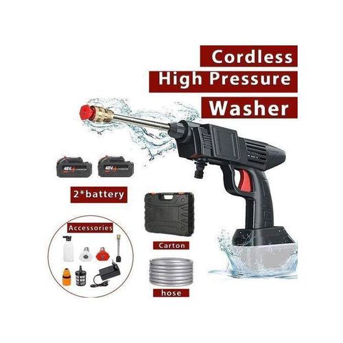 High Power Wireless Electric Car Wash Gun – Portable, Convenient Cordless Pressure Washer for Efficient Vehicle Cleaning🪰Equipped with multiple nozzles and spray modes (foam, sector, h