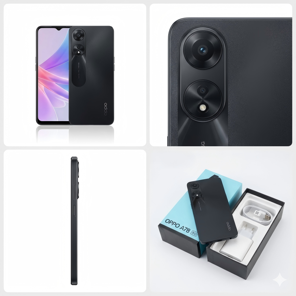 Refurbished OPPO A78 5G Smartphone | 128GB ROM + [8GB] RAM | 50MP AI Camera | 5000mAh Battery | 6.56" 90Hz Display | Dual SIM Phones  Android Phone (Grade A)