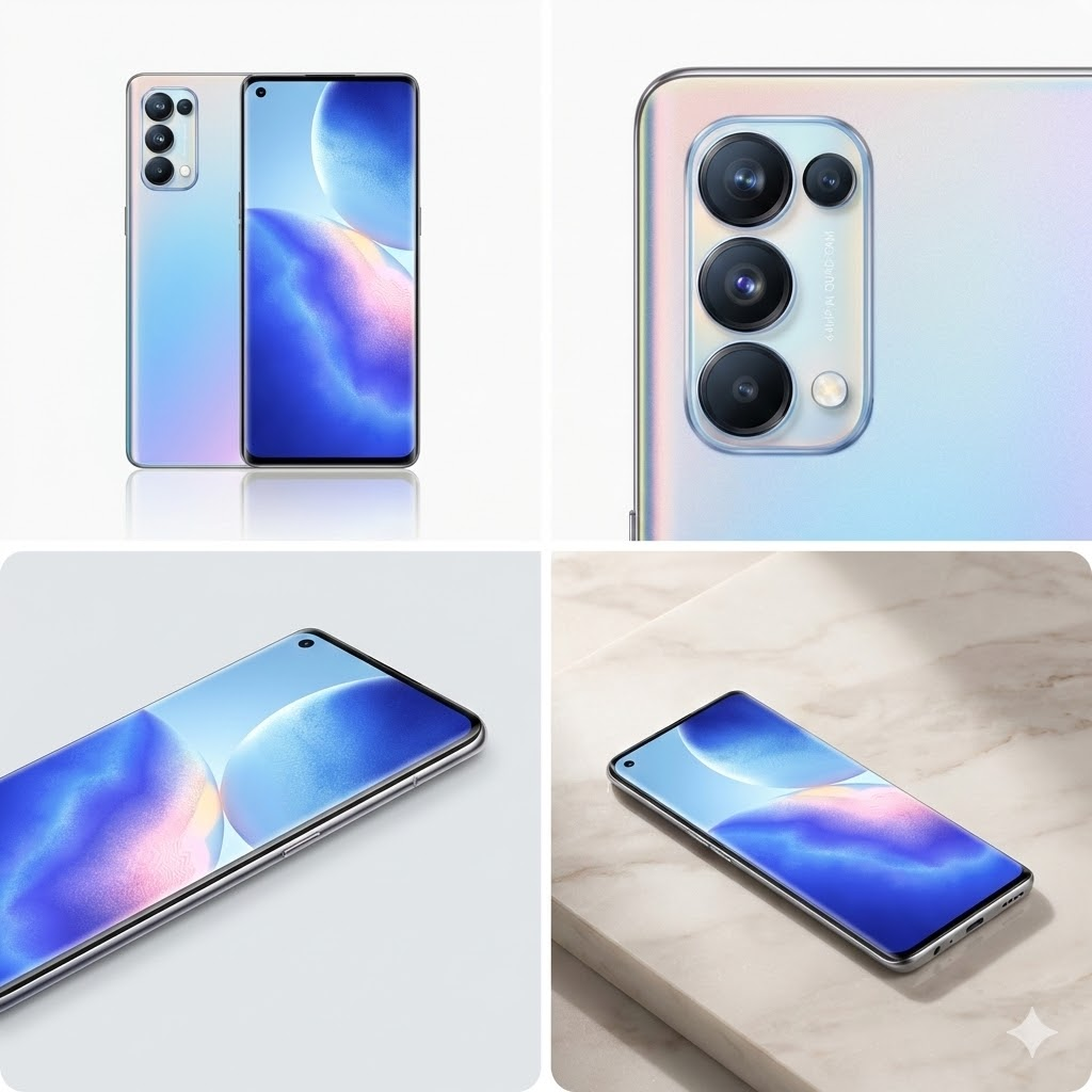 Refurbished OPPO Reno5 Pro 5G Smartphone | 128GB ROM | 64MP AI Quad Camera | 6.55" OLED 90Hz Curved Screen | 65W SuperVOOC Flash Charge | In-Display Fingerprint (Grade A)