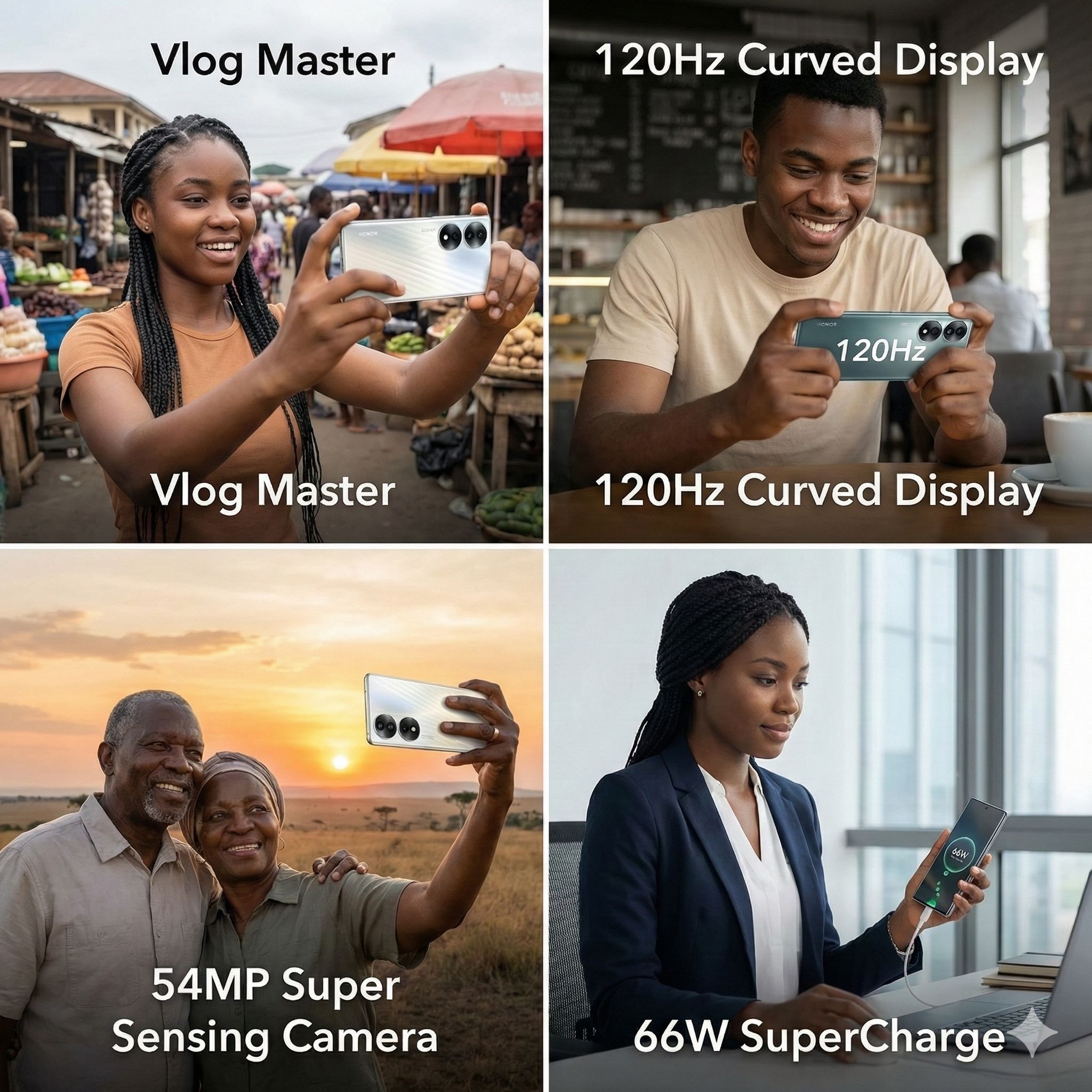 Refurbished HONOR 70 5G Smartphone | 12GB+256GB | 54MP IMX800 Super Sensing Camera | 6.67" 120Hz Curved OLED Screen | 66W SuperCharge | Google Play Supported (Grade A)