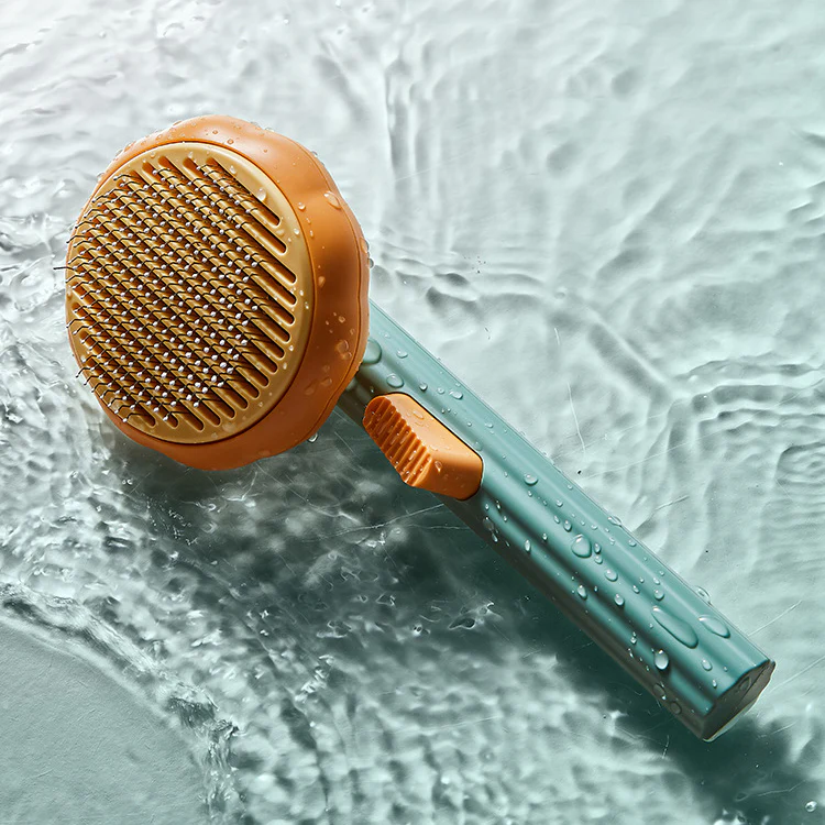 Premium Pumpkin Pet Grooming Brush for Dogs & Cats