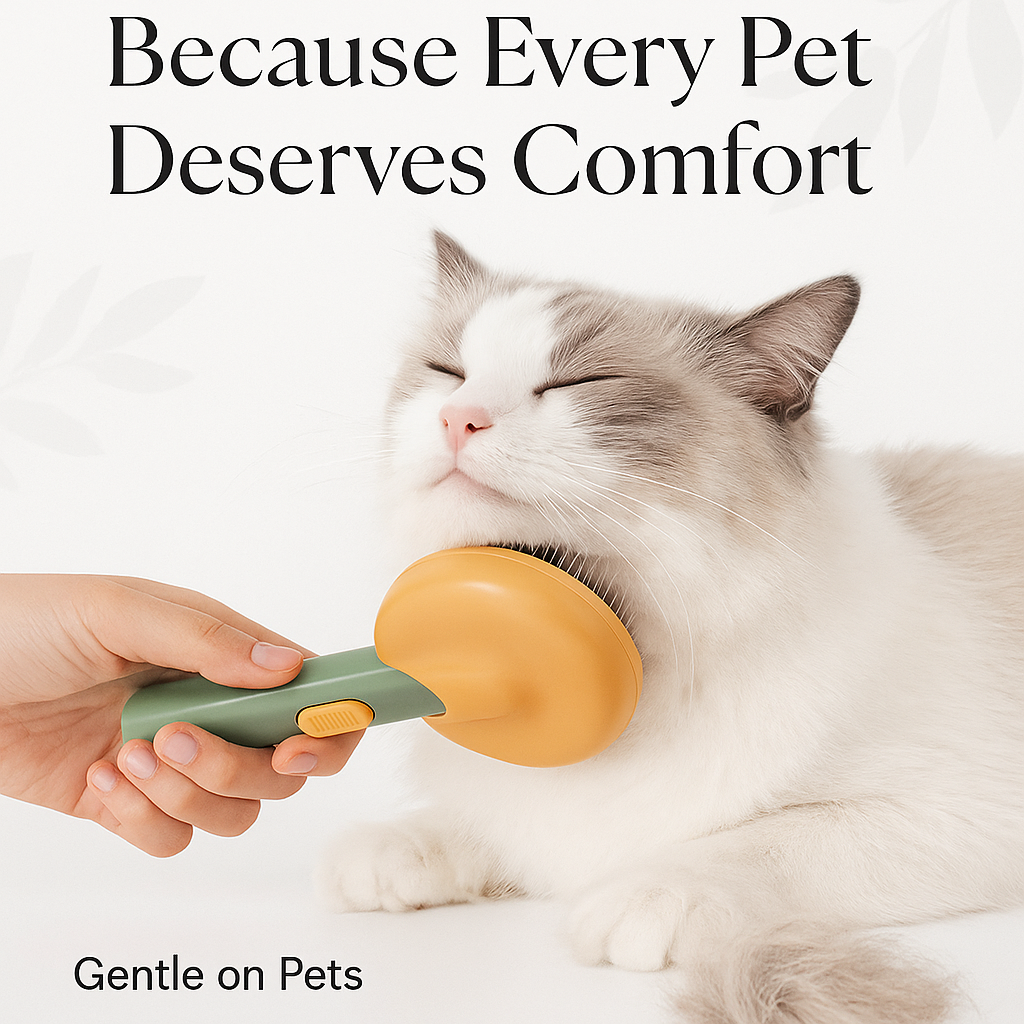 Premium Pumpkin Pet Grooming Brush for Dogs & Cats