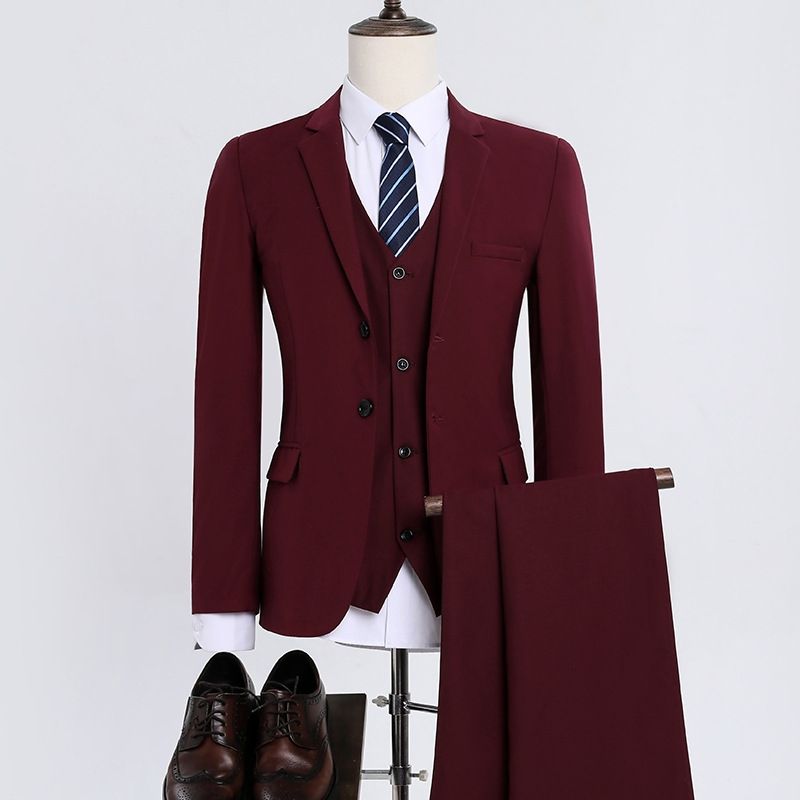 New Arrival Men's Business Suit | Two-button Professional Office Workwear Blazer & Formal Trousers | Black Navy Gray Formal Suit Set for Men