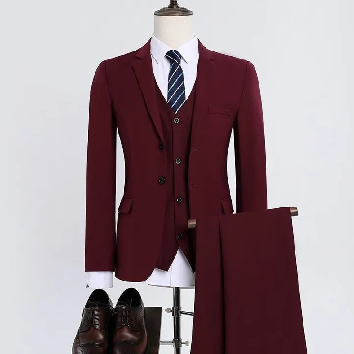 New Arrival Men's Business Suit | Two-button Professional Office Workwear Blazer & Formal Trousers | Black Navy Gray Formal Suit Set for Men