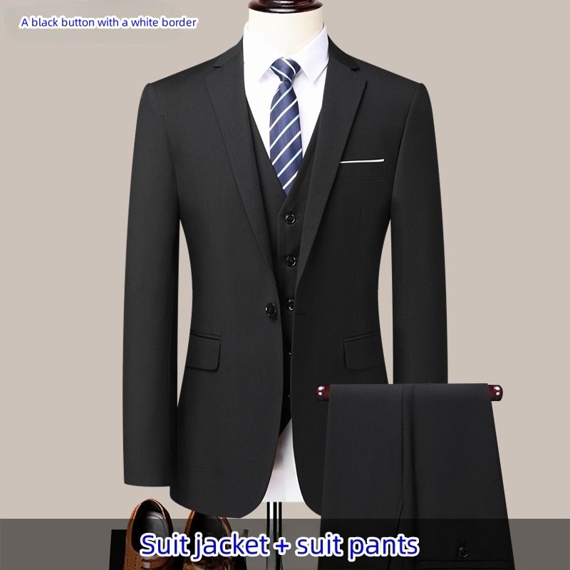 New Arrival Men's Business Suit | Two-button Professional Office Workwear Blazer & Formal Trousers | Black Navy Gray Formal Suit Set for Men