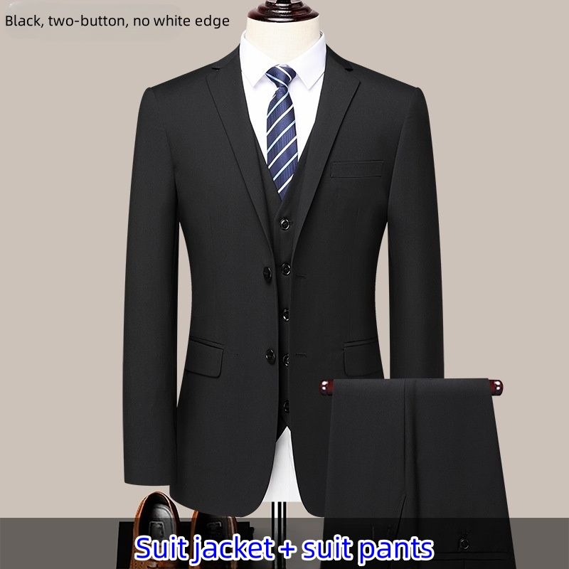 New Arrival Men's Business Suit | Two-button Professional Office Workwear Blazer & Formal Trousers | Black Navy Gray Formal Suit Set for Men