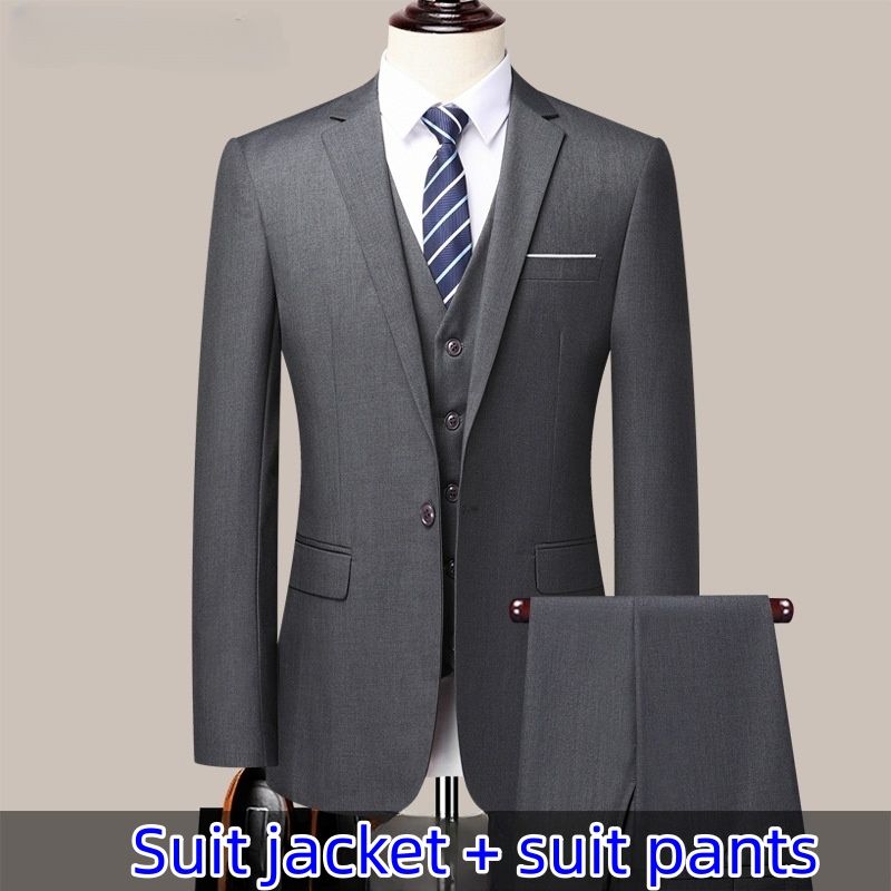 New Arrival Men's Business Suit | Two-button Professional Office Workwear Blazer & Formal Trousers | Black Navy Gray Formal Suit Set for Men