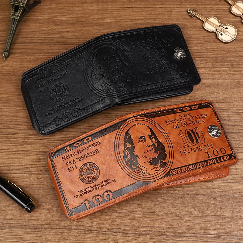 For Successful Men: Luxury Business Wallet with Dollar Print, Ultra-Thin & Lightweight PU Leather, Multi-Card Slots RFID Blocking, Fashionable Money Clip Card Holder for Professional Men