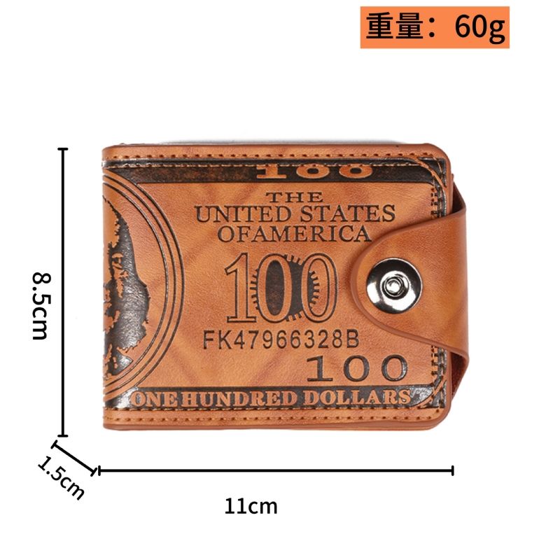 For Successful Men: Luxury Business Wallet with Dollar Print, Ultra-Thin & Lightweight PU Leather, Multi-Card Slots RFID Blocking, Fashionable Money Clip Card Holder for Professional Men