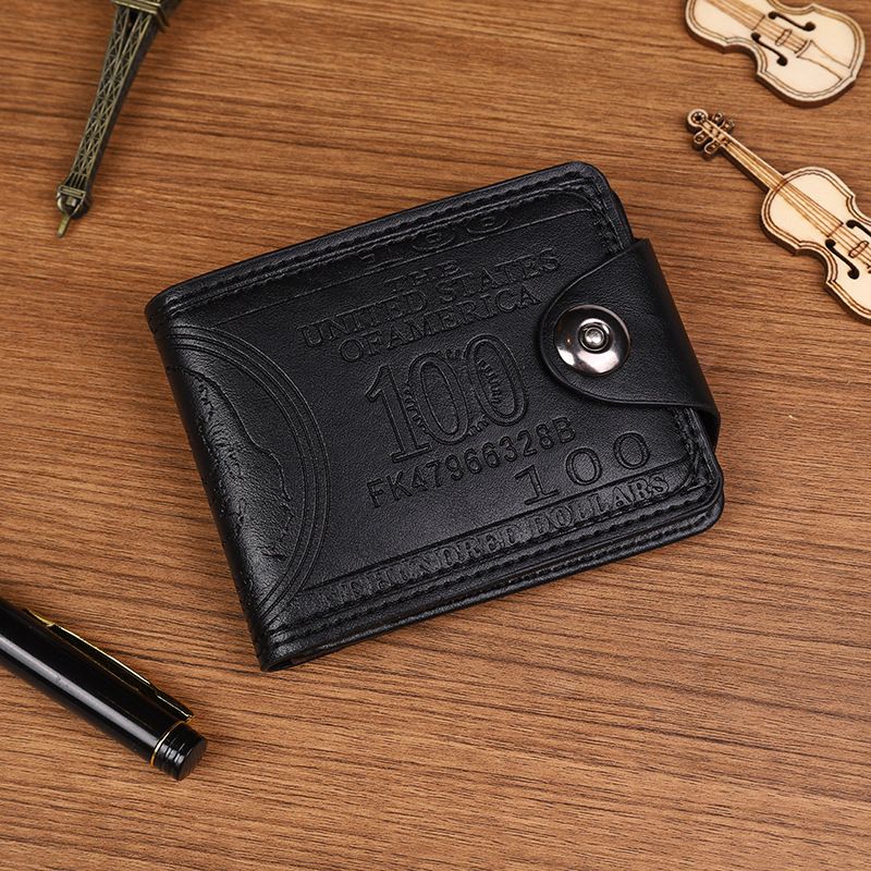 For Successful Men: Luxury Business Wallet with Dollar Print, Ultra-Thin & Lightweight PU Leather, Multi-Card Slots RFID Blocking, Fashionable Money Clip Card Holder for Professional Men