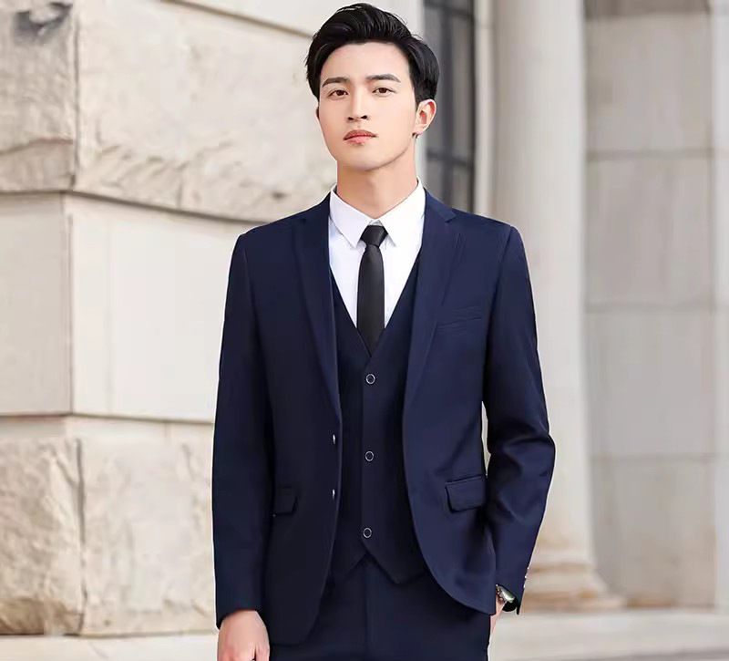 High-End Men's Business Suit Set Professional Formal Suit for Young White-Collar Workers Premium Office Career Wear for Businessmen