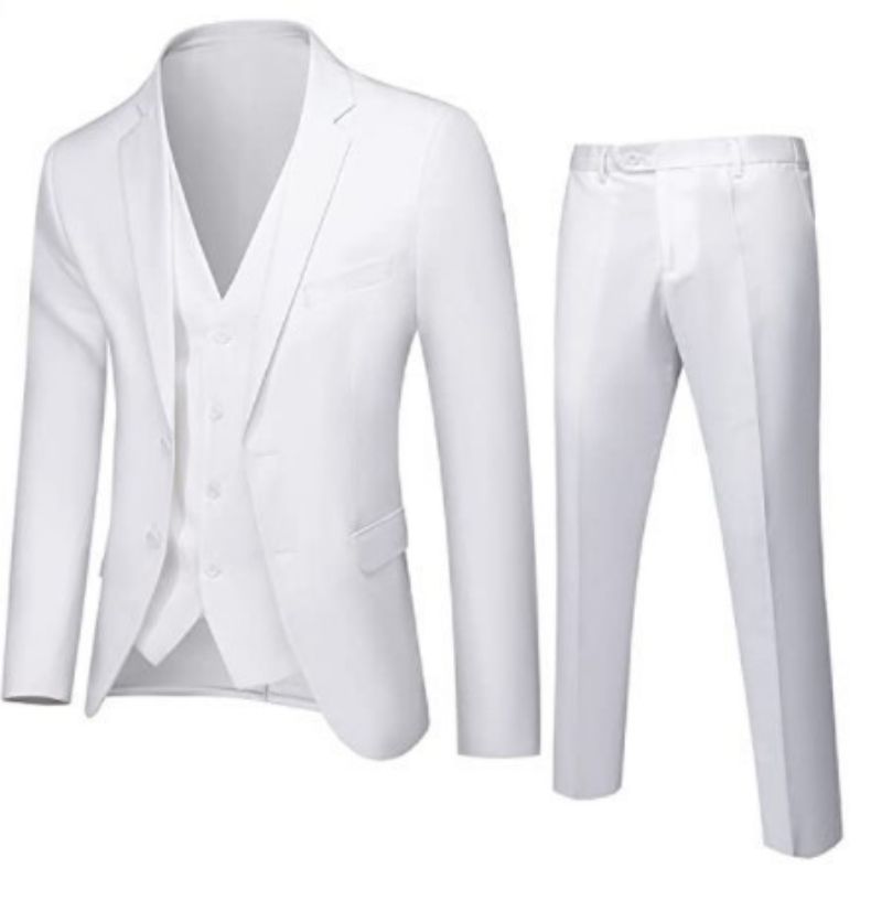 Premium Men's 2-Piece Slim-Fit Suit Set Business Professional Formal Attire Groomsmen Groom Wedding Dress
