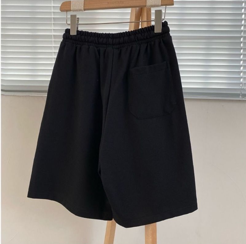 3-Pack American Heavyweight Waffle Knit Men's Casual Shorts Summer Straight Leg Streetwear Style Loose Fit Versatile Wide Leg Athletic Five-Point Mid-Length Shorts