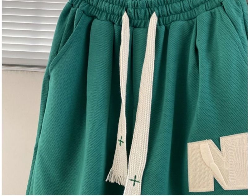 3-Pack American Heavyweight Waffle Knit Men's Casual Shorts Summer Straight Leg Streetwear Style Loose Fit Versatile Wide Leg Athletic Five-Point Mid-Length Shorts