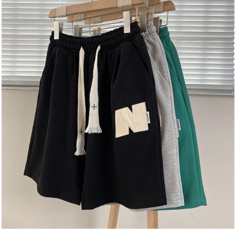 3-Pack American Heavyweight Waffle Knit Men's Casual Shorts Summer Straight Leg Streetwear Style Loose Fit Versatile Wide Leg Athletic Five-Point Mid-Length Shorts