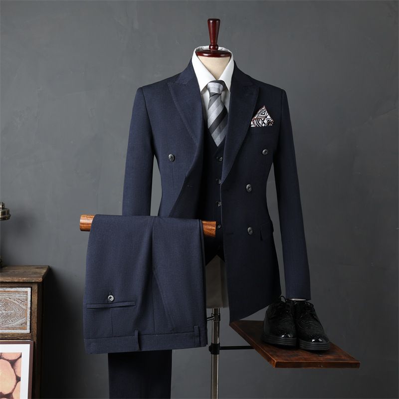 Premium High-End Men's 3-Piece Slim Fit Suit Set Trendy Business Professional Formal Wear Stylish Wedding Dress Groomsman Outfit Formal Suit for Men