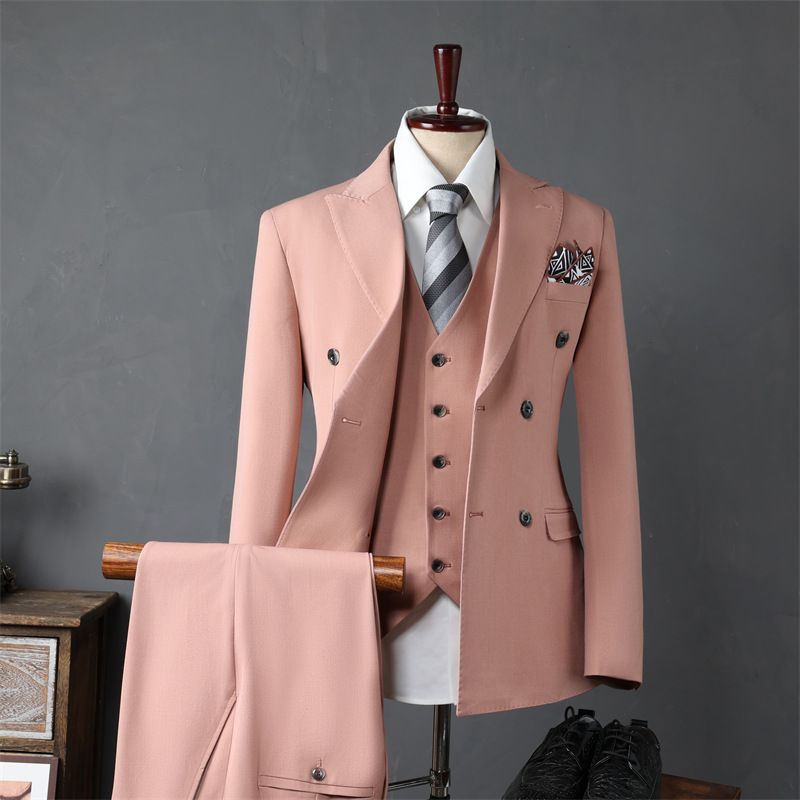 Premium High-End Men's 3-Piece Slim Fit Suit Set Trendy Business Professional Formal Wear Stylish Wedding Dress Groomsman Outfit Formal Suit for Men