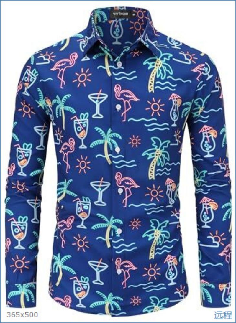 Premium High-End Men's Vintage Floral Printed Button-Down Shirt Hippie Disco Hip Hop Halloween Party Long Sleeve Casual Retro Wear