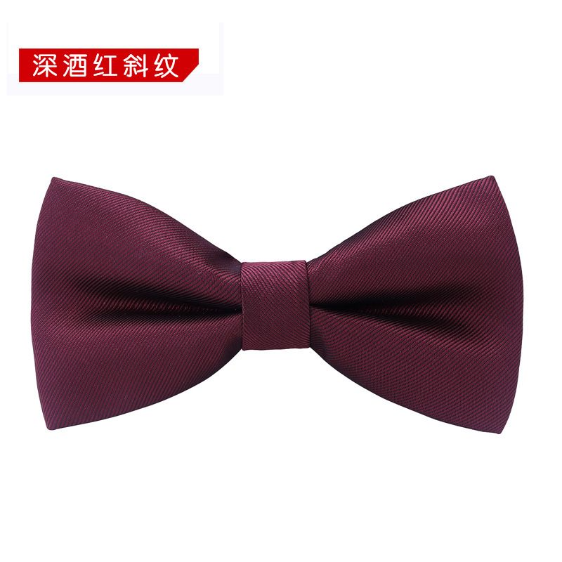 4-Piece Men's Bow Tie Set Burgundy Black Formal Business Dress Shirt Bowtie For Wedding Groom Groomsman Party Banquet