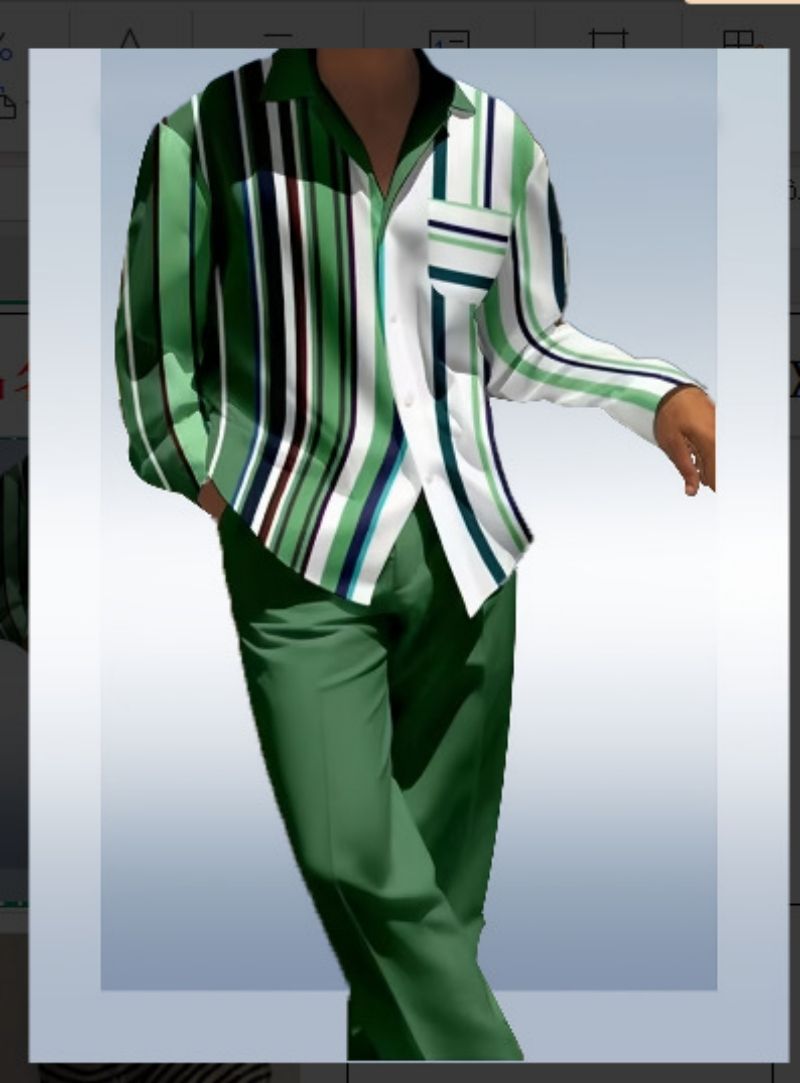 Men's High-End Fashion Gradient Color Short Sleeve Button Lapel Shirt Summer Vacation Two-Piece Outfit Set(Short Sleeve Top + Long Pants)