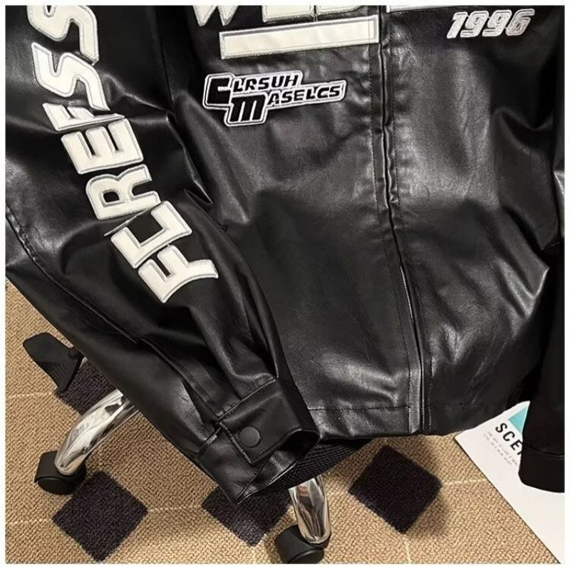 Men's High-End Jacket Spring Autumn Fashion Brand Racing Jacket Cool Embroidery Hiphop Loose Casual Stand Collar Coat For Men