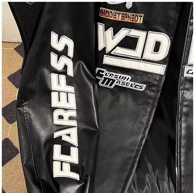 Men's High-End Jacket Spring Autumn Fashion Brand Racing Jacket Cool Embroidery Hiphop Loose Casual Stand Collar Coat For Men