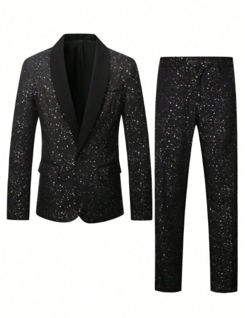 2026 New Arrival High-End Men's Suit, European & American Shiny Design, Handsome Formal & Casual 2-Piece Set For Banquet & Party