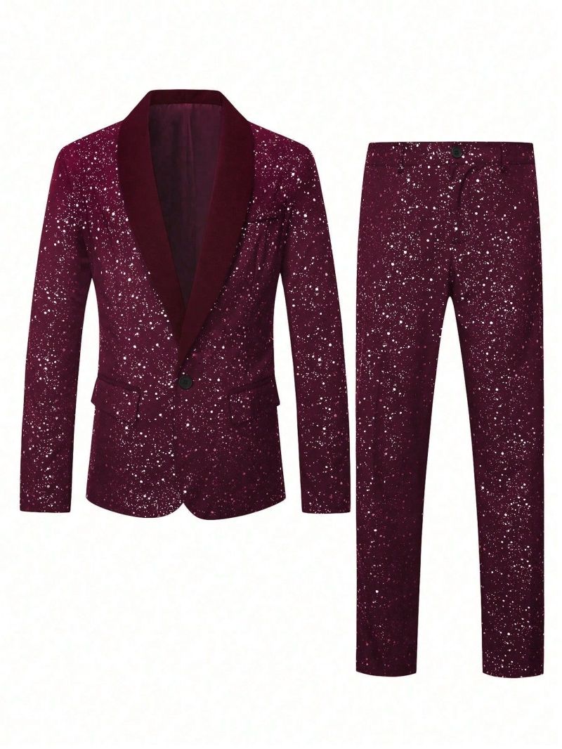 2026 New Arrival High-End Men's Suit, European & American Shiny Design, Handsome Formal & Casual 2-Piece Set For Banquet & Party