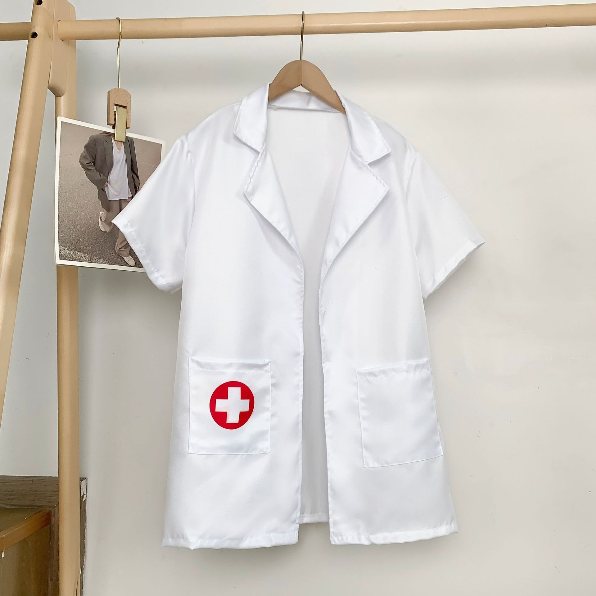 Men's Nightclub Performance Costume Doctor Nurse Role Play Uniform Fashion Slim Fit Stage Wear Party Outfit for Adults
