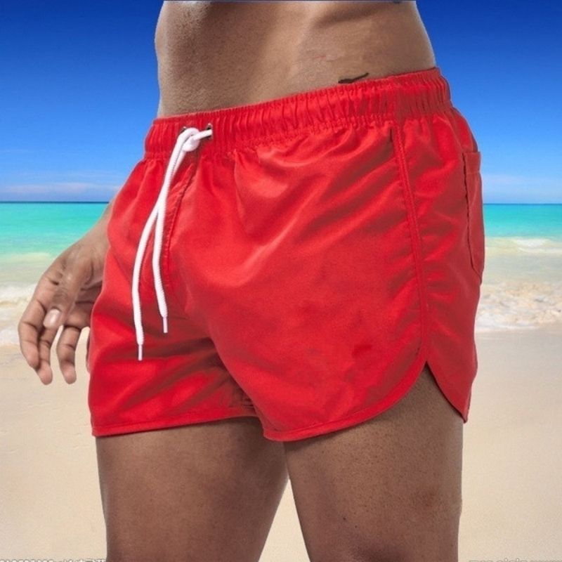 Men's New Mesh Breathable Sports Shorts Quick Dry Running Shorts Summer Thin Fitness Training Beach Pants