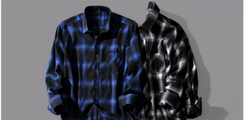 Premium Fashion Black & White Plaid Long Sleeve Shirt for Men Unique Niche Design Vintage Loose Blouse Versatile Casual Outerwear Tops